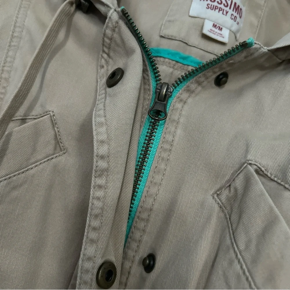 Mossimo Supply Co women’s medium tan cotton lightweight spring jacket longline